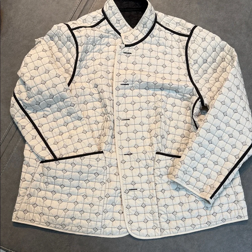 Women’s Black/Ivory Quilted Reversible lightweight Jacket - Picture 2 of 2
